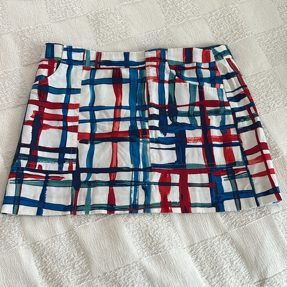 Kate Spade Saturday Utility Pocket Skirt – Painted Plaid – Size 6 - Picture 3 of 8